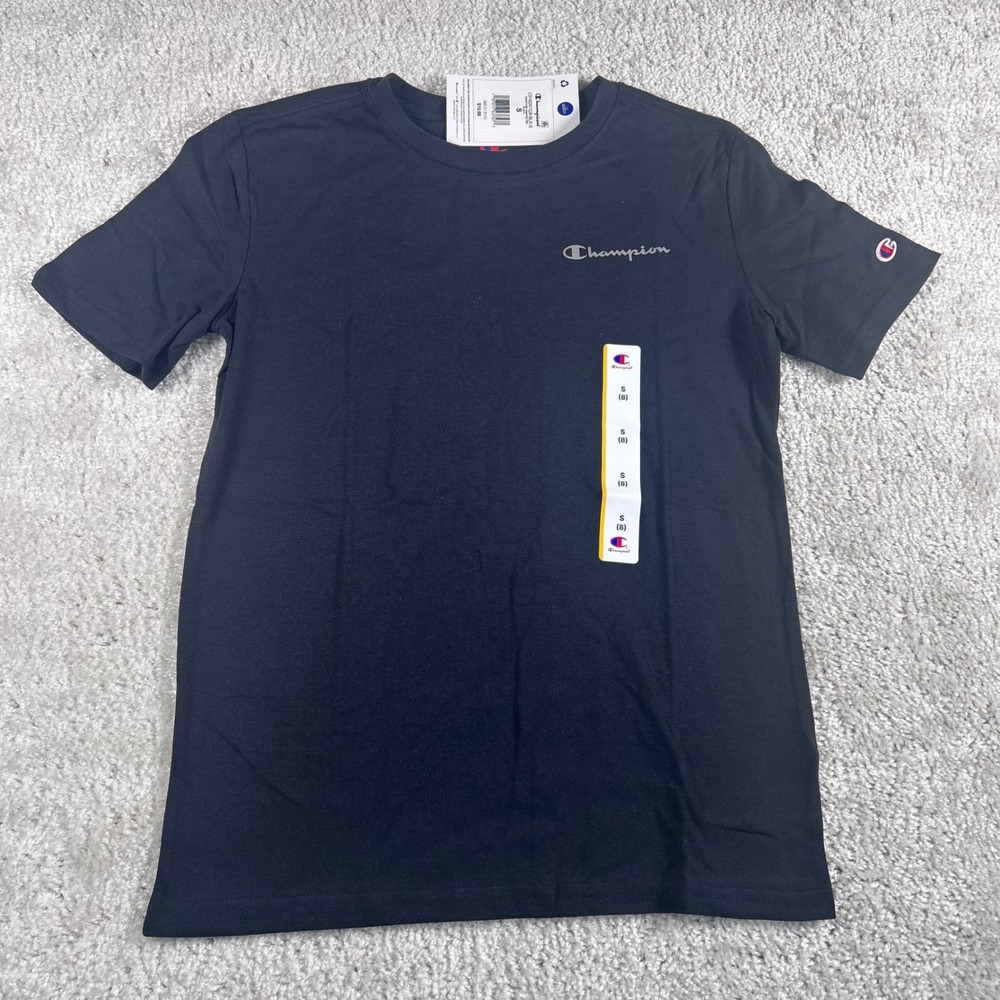 Champion Boys Signature Graphic Tee Black Short Sleeve T-Shirt S(8) C916SK7026